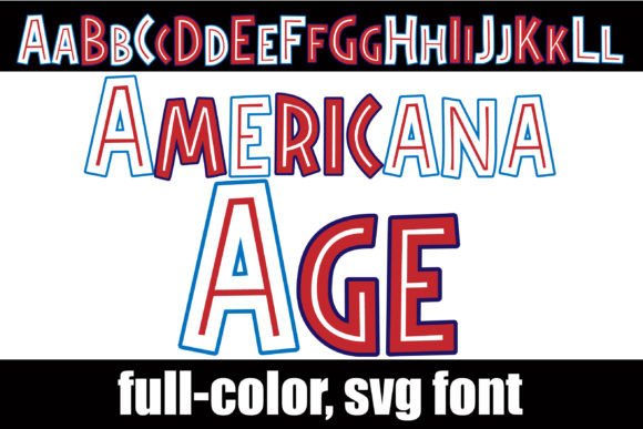 Americana Age: A Patriotic Color Font for Bold Branding