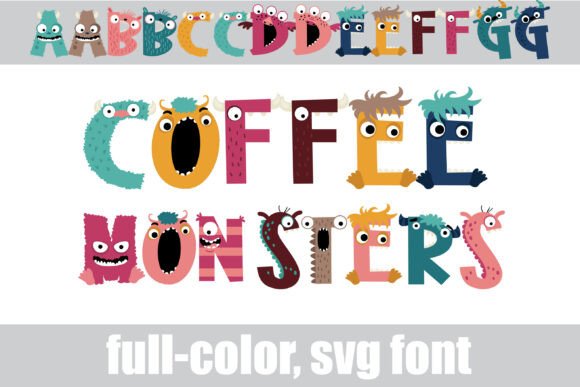 Coffee Monsters: A Playful Color Font for Creative Branding