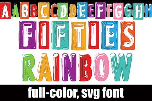 Fifties Rainbow Typeface Review: A Vibrant Add to Your Color Fonts Library
