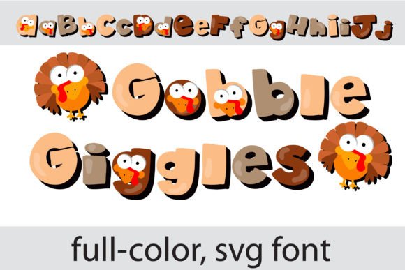 Gobble Giggles: A Whimsical Color Font for Playful Branding
