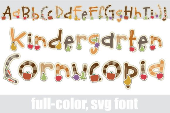 Kindergarten Cornucopia: A Playful Typeface for Seasonal Campaigns