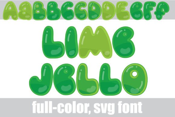 Lime Jello: A Vibrant Color Font for Playful Crafts and Products