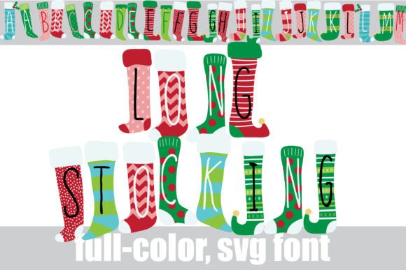 Long Stockings: A Premium Color Font for Festive Brand Identity