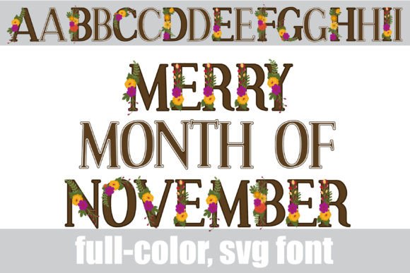 Merry Month of November: A Creative Color Font for Seasonal Campaigns