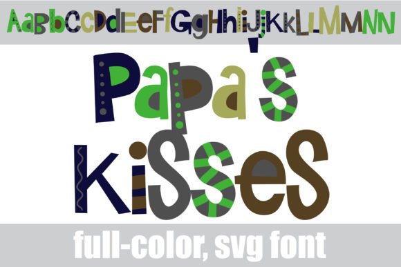 Papa s Kisses: A Creative Color Font for Bold Small Business Branding