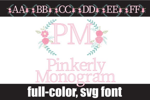 Pinkerly Monogram: Elevating Digital Brand Identity with Color Fonts