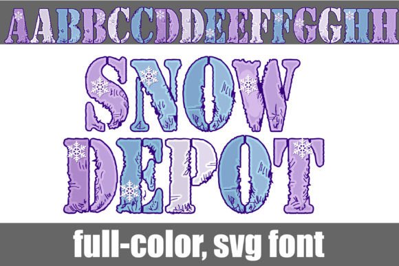 Snow Depot Review: A Grungy Color Font for Winter Branding