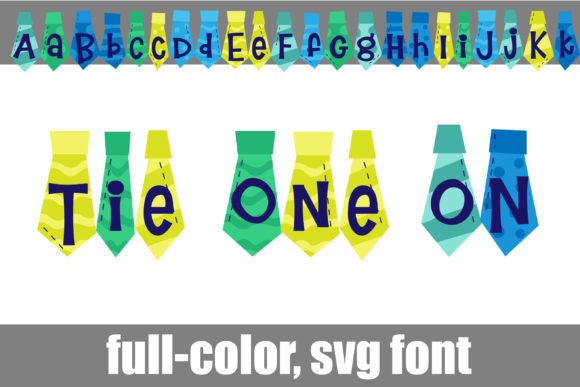 Tie One on: A Playful Color Font for Bold Brand Identities