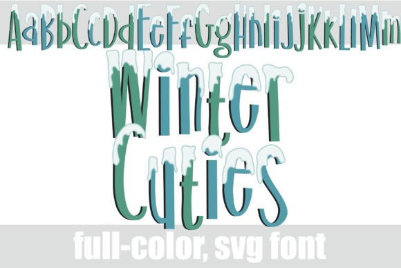 Winter Cuties: A Whimsical Color Font for Festive Web Design