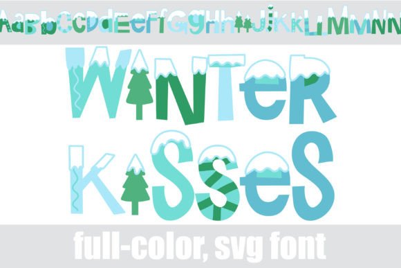 Winter Kisses: A Whimsical Color Font for Seasonal Branding